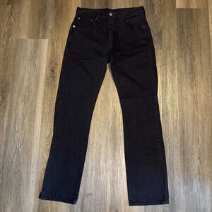 Levis 501 Jeans Mens 30x32 Black Straight Button Fly Denim Pants Grunge Classic